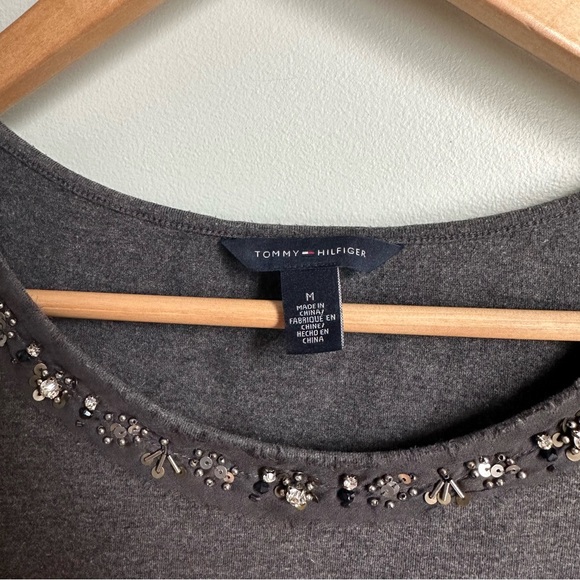 Bewjewled Grey Tommy Hilfiger Blouse in size Medium - Picture 3 of 5